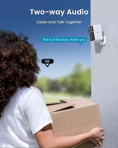 Miniatura 6 de ieGeek Cámaras de seguridad inalámbricas para exteriores con rotación panorámica de 180, cámara de seguridad para el hogar y exteriores, cámara WiFi