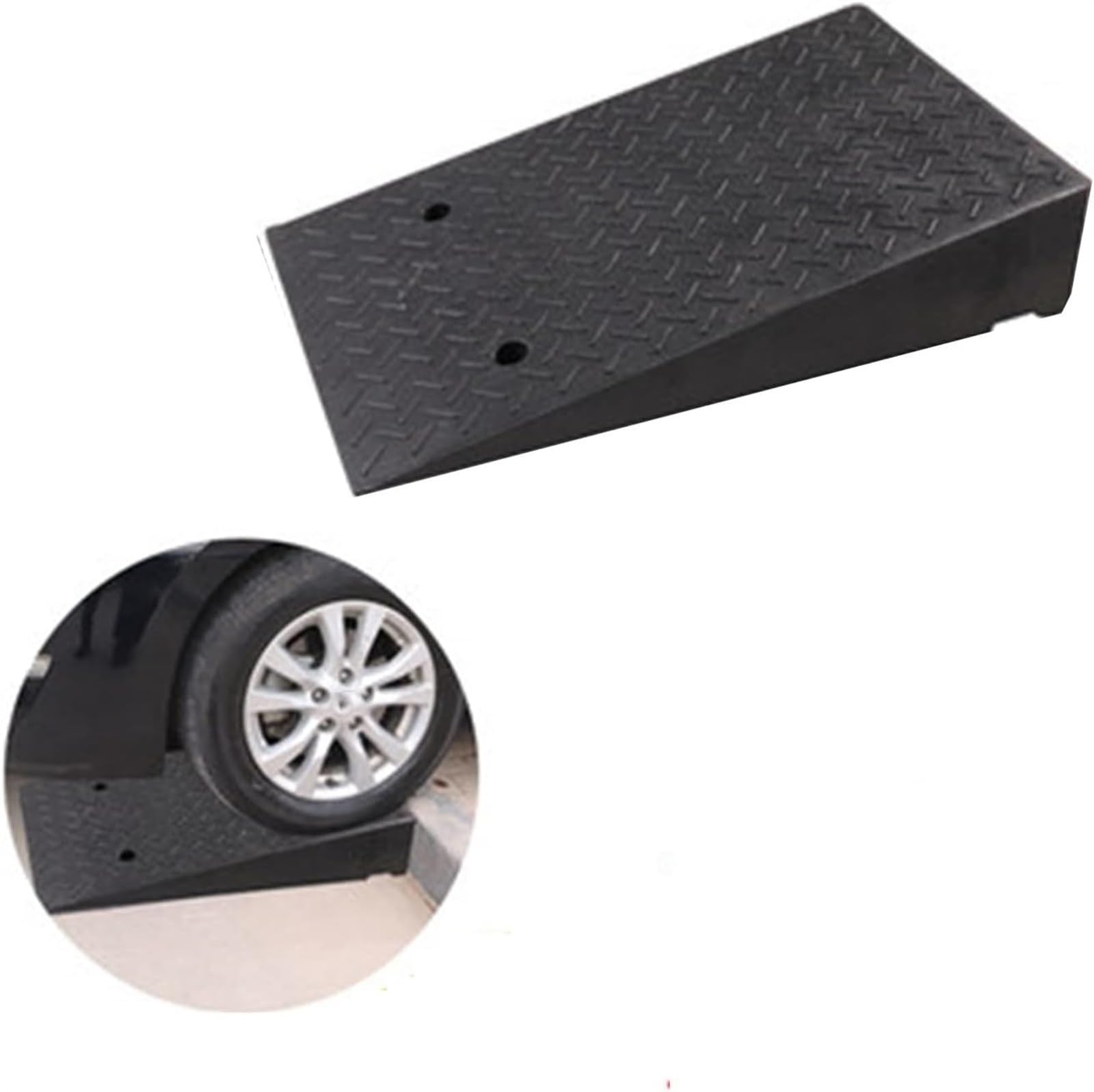 Portable High Performance Rubber Threshold Ramp for Car Motorcycle and Wheelchair 80x50x10cm