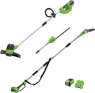 Greenworks G40LT Battery Strimmer and Battery Operated Boom Saw & Telescopic…