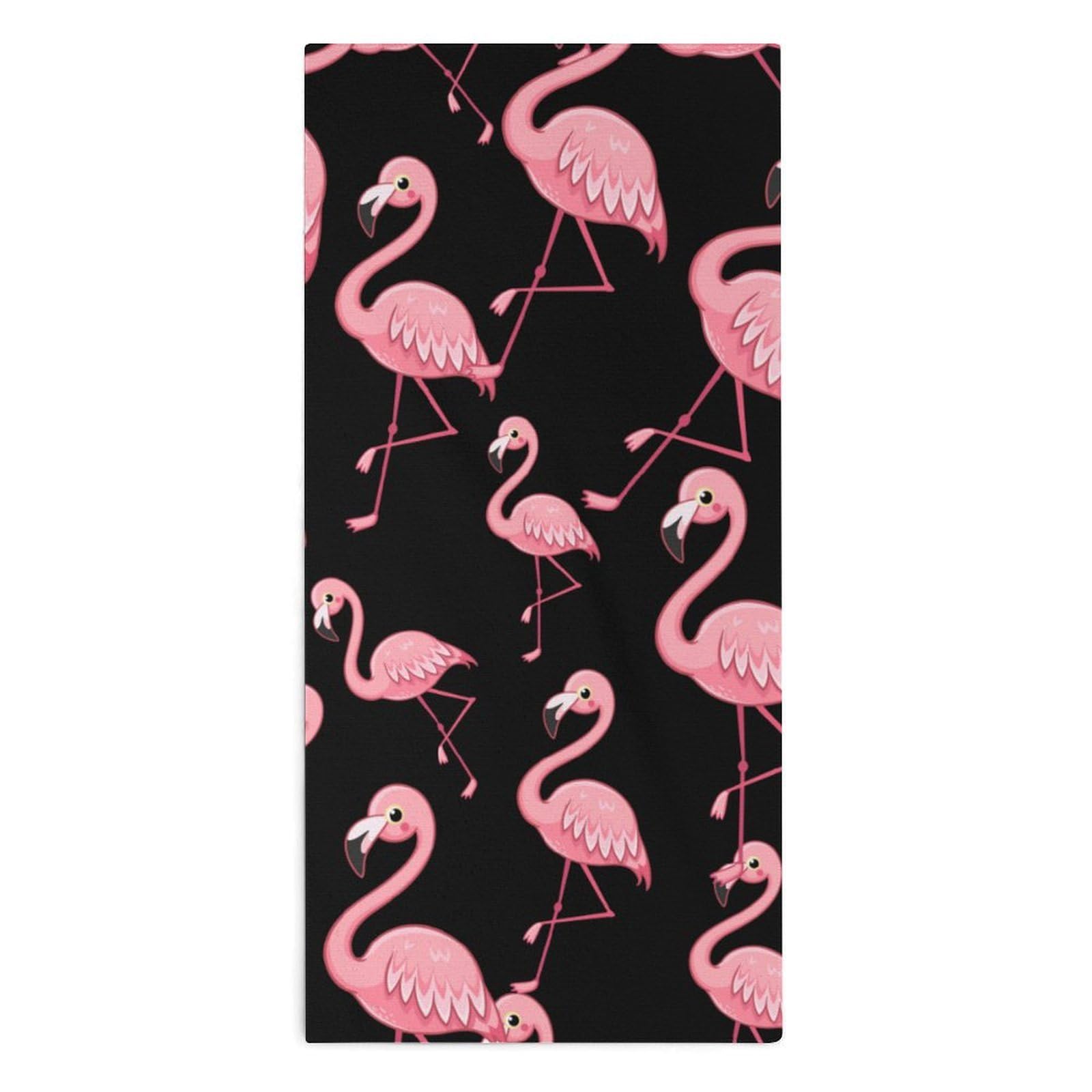 NCLQVJXZKHW The Cute Beautiful Flamingo Hand Towels Soft Face Towel Gym Bathroom Travel Hotel 13"x28"
