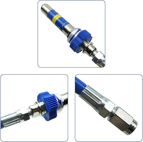 Miniatura 6 de YUANTUO Acoplador de grasa de alta presión, extensiones de accesorios de grasa, acoplador de pistola de engrase resistente de 8 generación, se