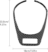 Vista 2 de Fibra de carbono, compatible con accesorios BMW, marco de panel de engranajes de consola central, cubierta de perilla de palanca de cambios, caja