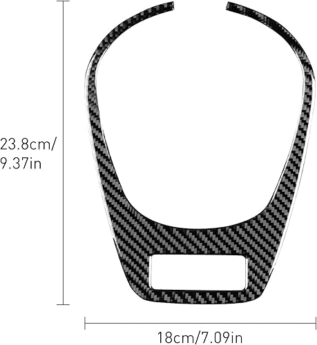 Miniatura 2 de Fibra de carbono, compatible con accesorios de BMW, marco de panel de engranajes de consola central, cubierta de pomo de palanca de cambios,