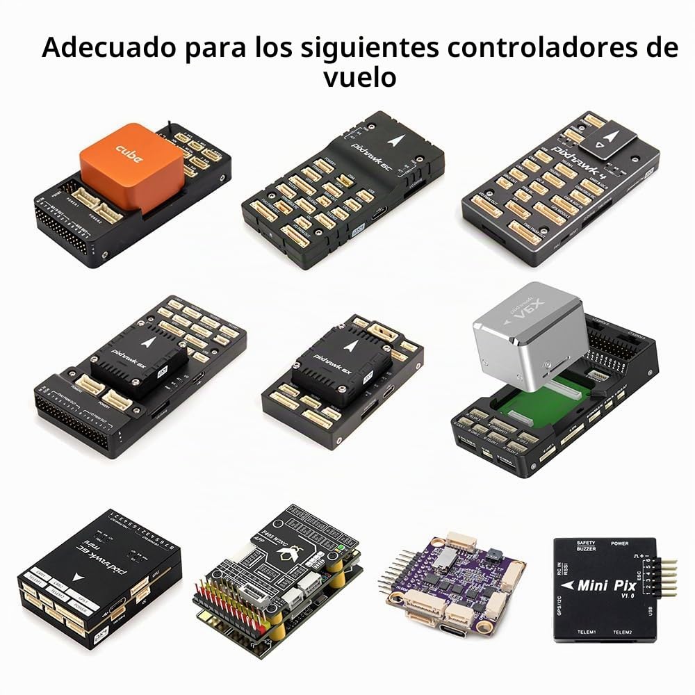 GH Conectores a Dupont 2.54 Kit de cables y conectores preengarzados compatibles con JST GH de 1,25 mm para Pixhawk Cube 6C 6X Pixhawk4 20 cm alambre de silicona