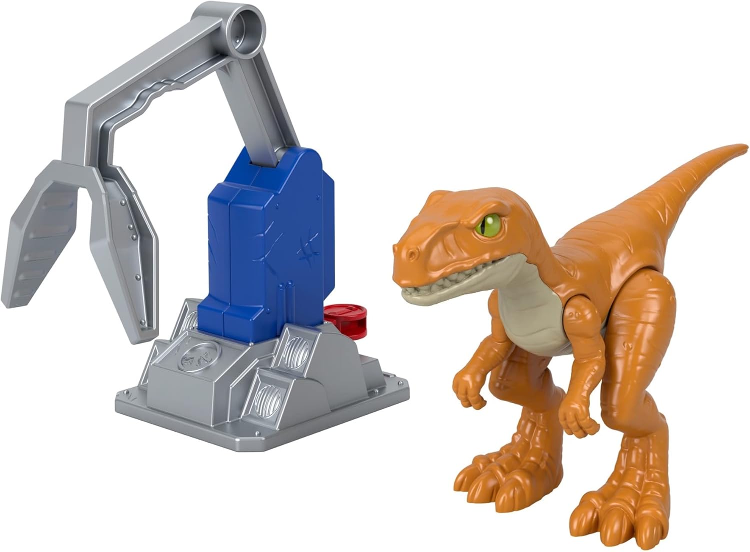 Fisher-Price Imaginext Jurassic World Dominion Atrociraptor 'Tiger' Dinosaur Toy with Removable Trap for Preschool Kids Ages 3 and Up