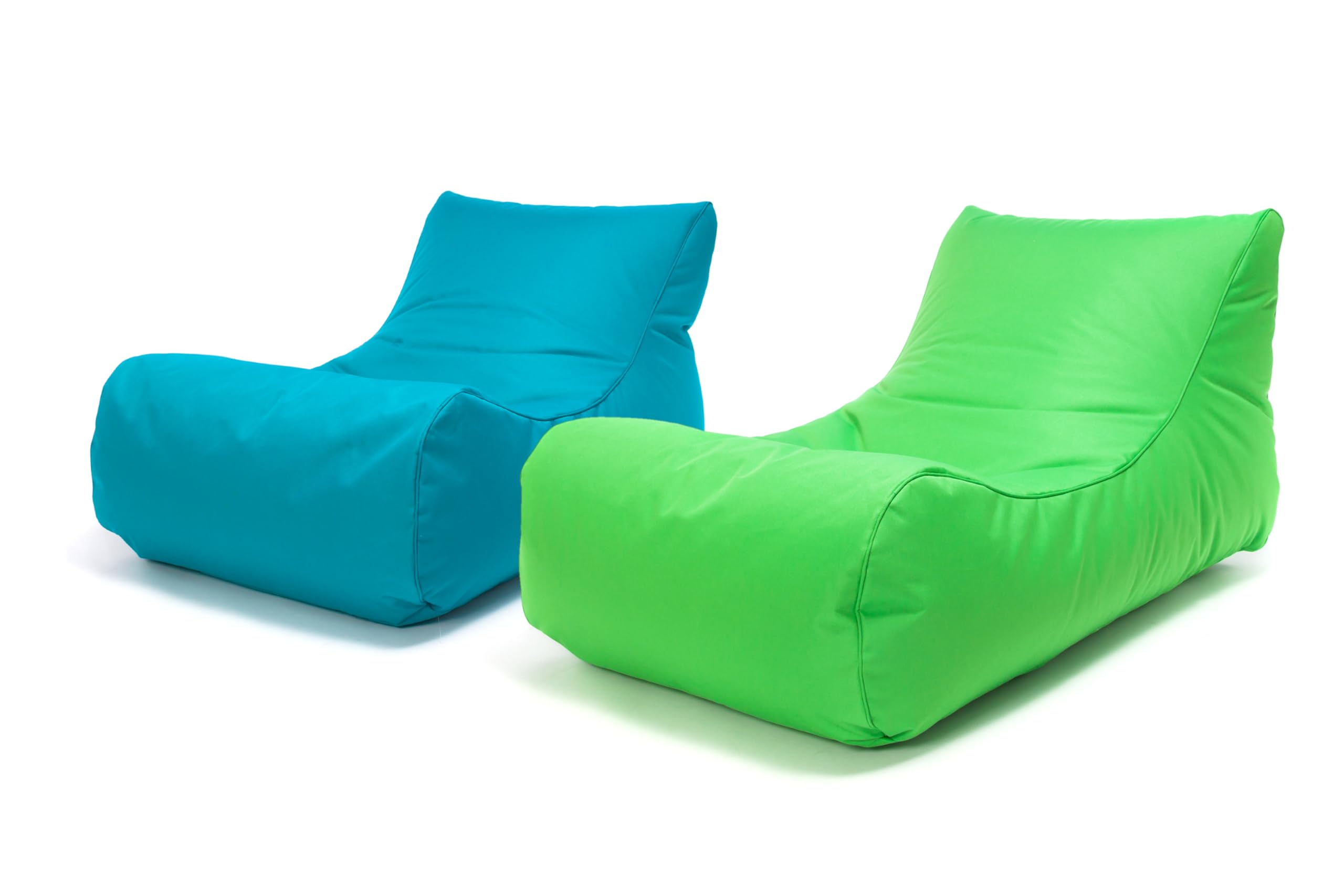 Ecopuf - Master Polyester Pouf Sessel Outdoor Chaise Longue - Sitzsack mit Staufach und Griff - Robuster Stoffsack - Entspannungssessel - Wohnungseinrichtung - 115x65x60cm, Weiß Nc3