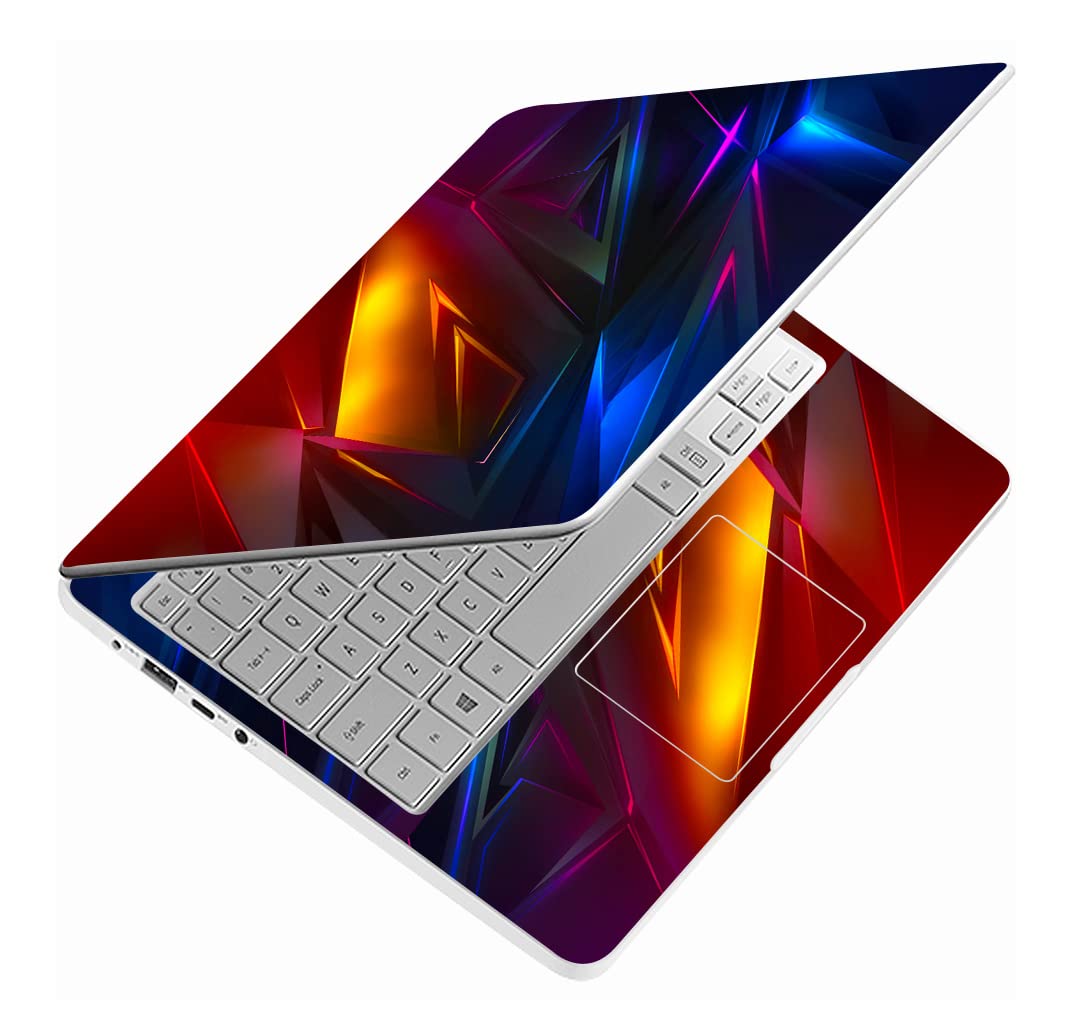 Glossy Designs Full Body Laptop Skin Upto 15.6 inch Sticker Compatible for Dell/HP/Lenovo/Acer/Sony All Laptop Size Upto 14 to 15.6 Inch - Classic Red Black Blue Grifty (B0B18SD751) Amazon Price History, Amazon Price Tracker