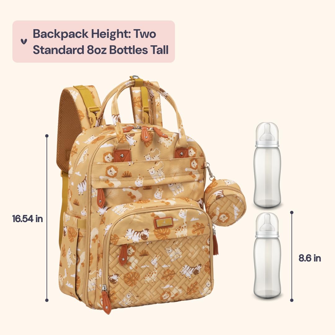 BabbleRoo Diaper Bag Backpack, Baby Essentials Travel Tote, Multi Function Water-Resistant Diaper Bag - Image 2