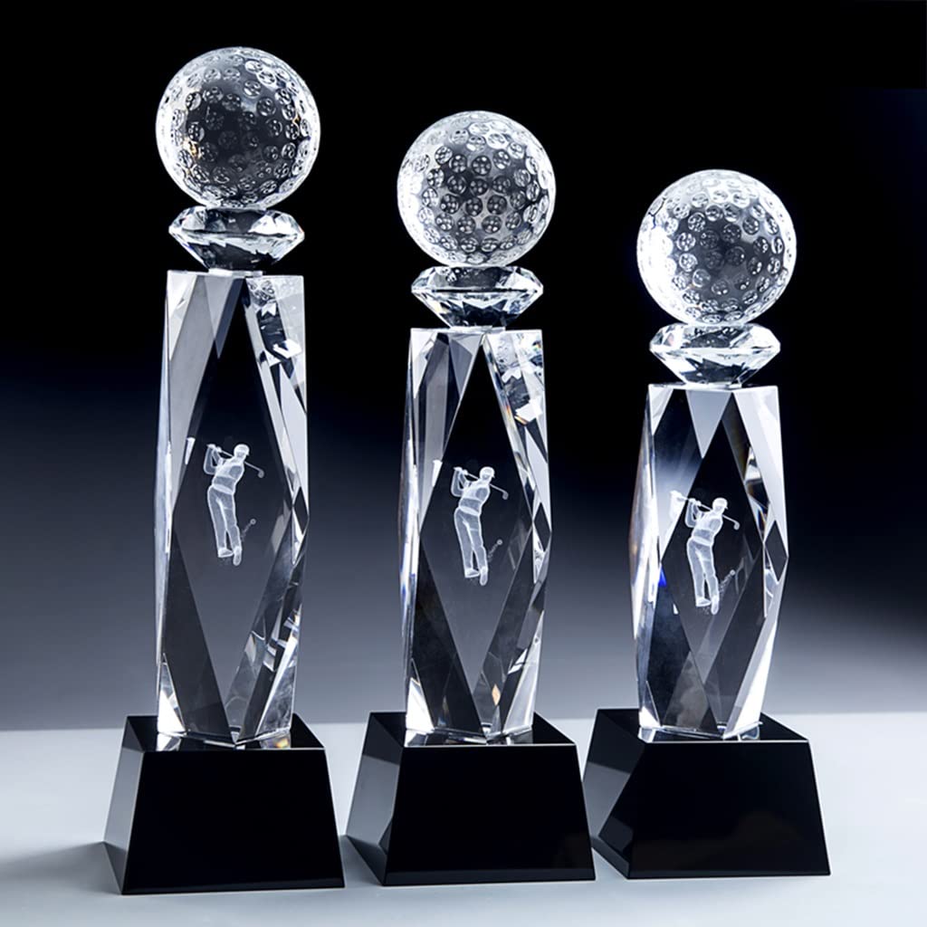Trofeos, medallas y premios Trofeo De Golf De Cristal Transparente Trofeo Del Campeonato De La Liga De Golf Trofeo Conmemorativo Del Club De Golf Trofeo De La Distancia Más Lejana Del Premio Hoyo En U