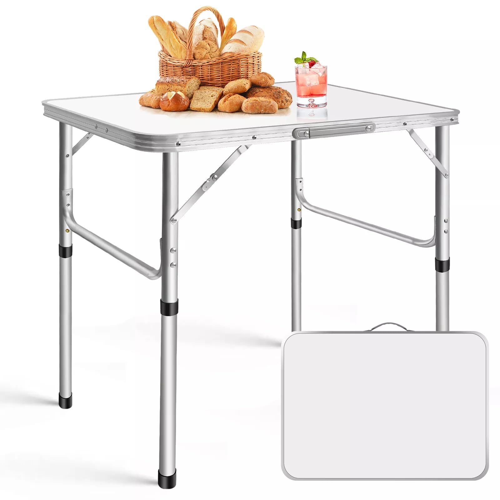 Table camping 60x45 aluminium réglable pour en finir avec le manque de place en pique-nique