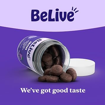 Belive Iron Gummies, Multivitamin Supplement, Blood Oxygen Support, 60 Ct