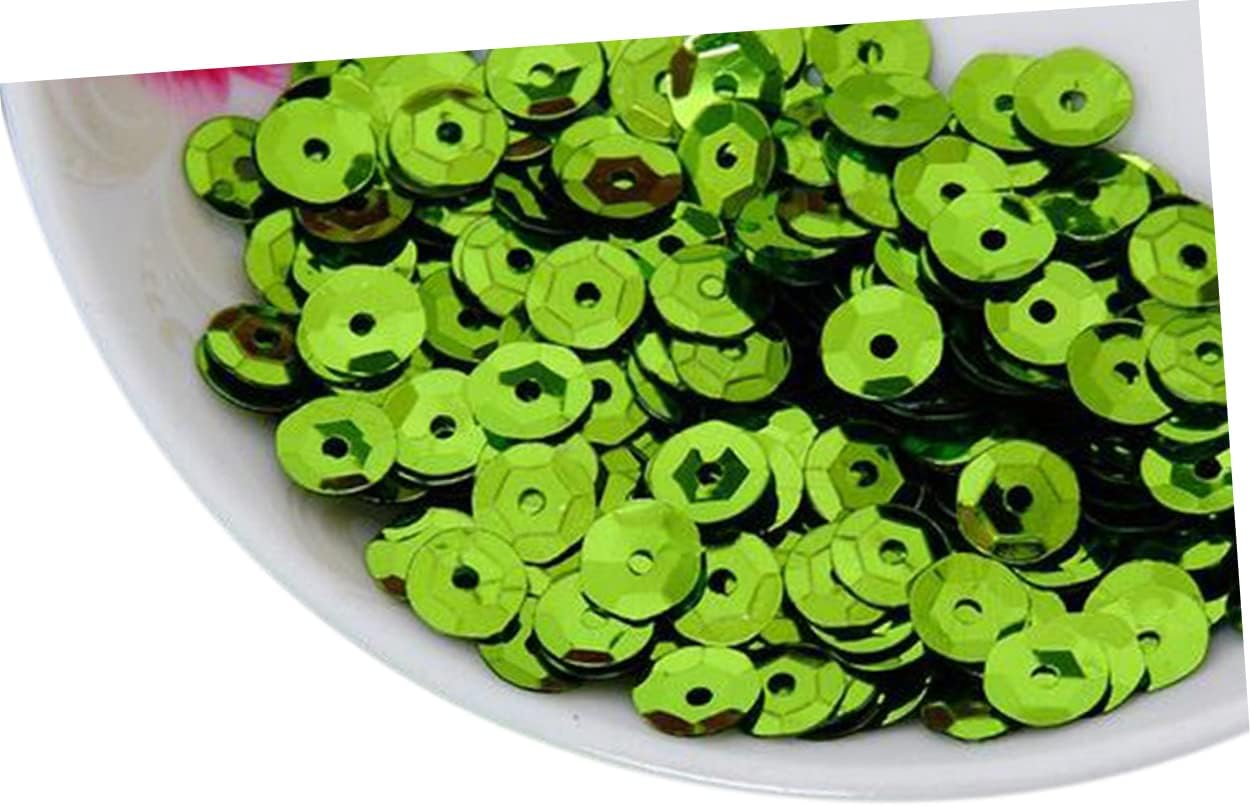Green Round PVC Sequins for Craft Sewing 1000 Pieces 6mm DIY