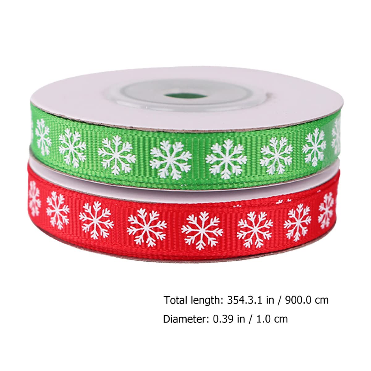 Ciieeo 12rollen Weihnachtsdekoration Schleifenband Mit Schneeflocken-muster Für Und Partys Bastelbedarf Für Festliche Anlässe