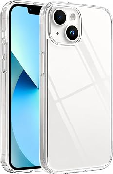 Coverzone iPhone 14  le Uyumlu K l f Crystal Clear  nce Hissiyat Sararma Yapmayan Slot ve Logo G steren Tu lara Rahat Eri im, Sert Plastik  effaf iPhone 14  le Uyumlu K l f
