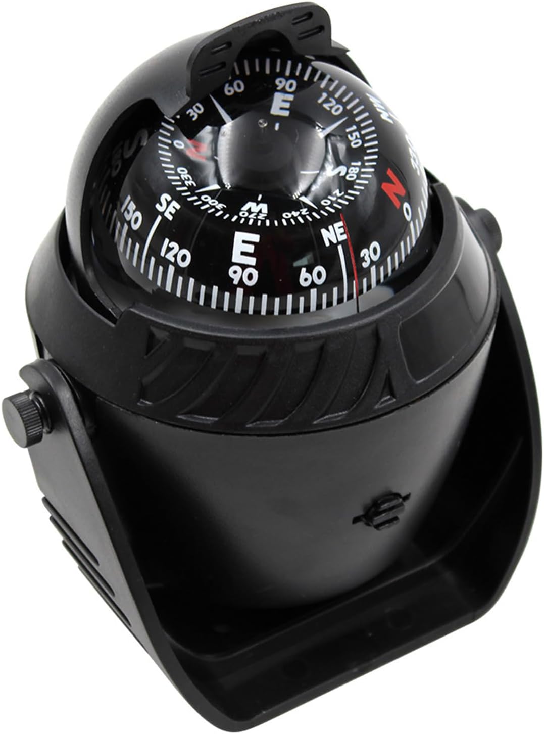 Marine Compass for Boat Ship Car, Voyager Compass with Mounting Base, Waterproof High Precision Dashboard Magnetic Navigation Compass for Marine Vehicle, Truck & Outdoor Travel