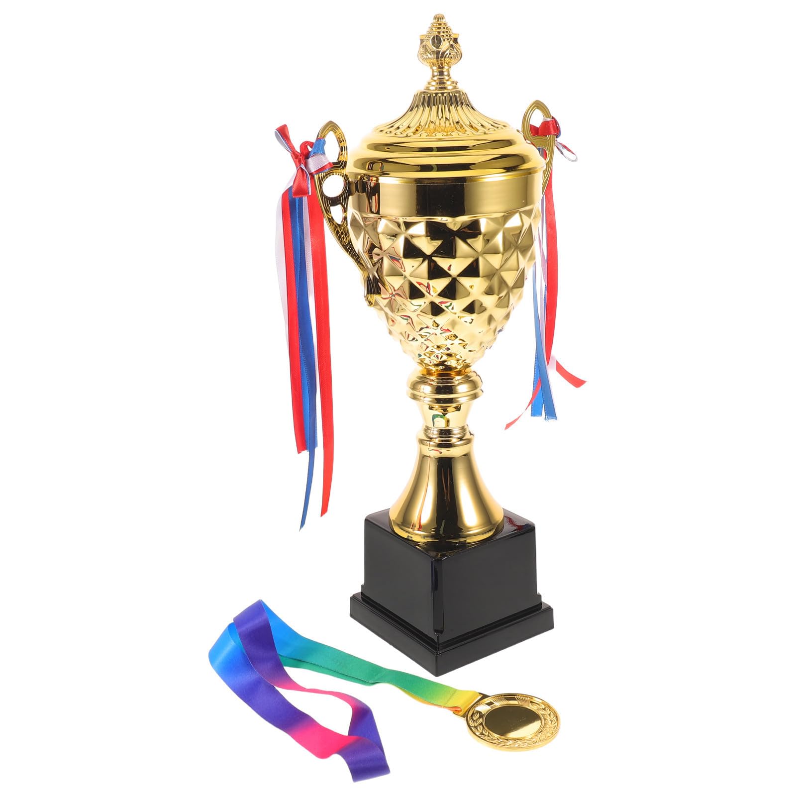 BESPORTBLE Set di Medaglie Sportive in Metallo Oro con Nastro Elegante per Cerimonia e Competizioni Atletiche, Riconoscimento e Premio per Tornei Sportivi
