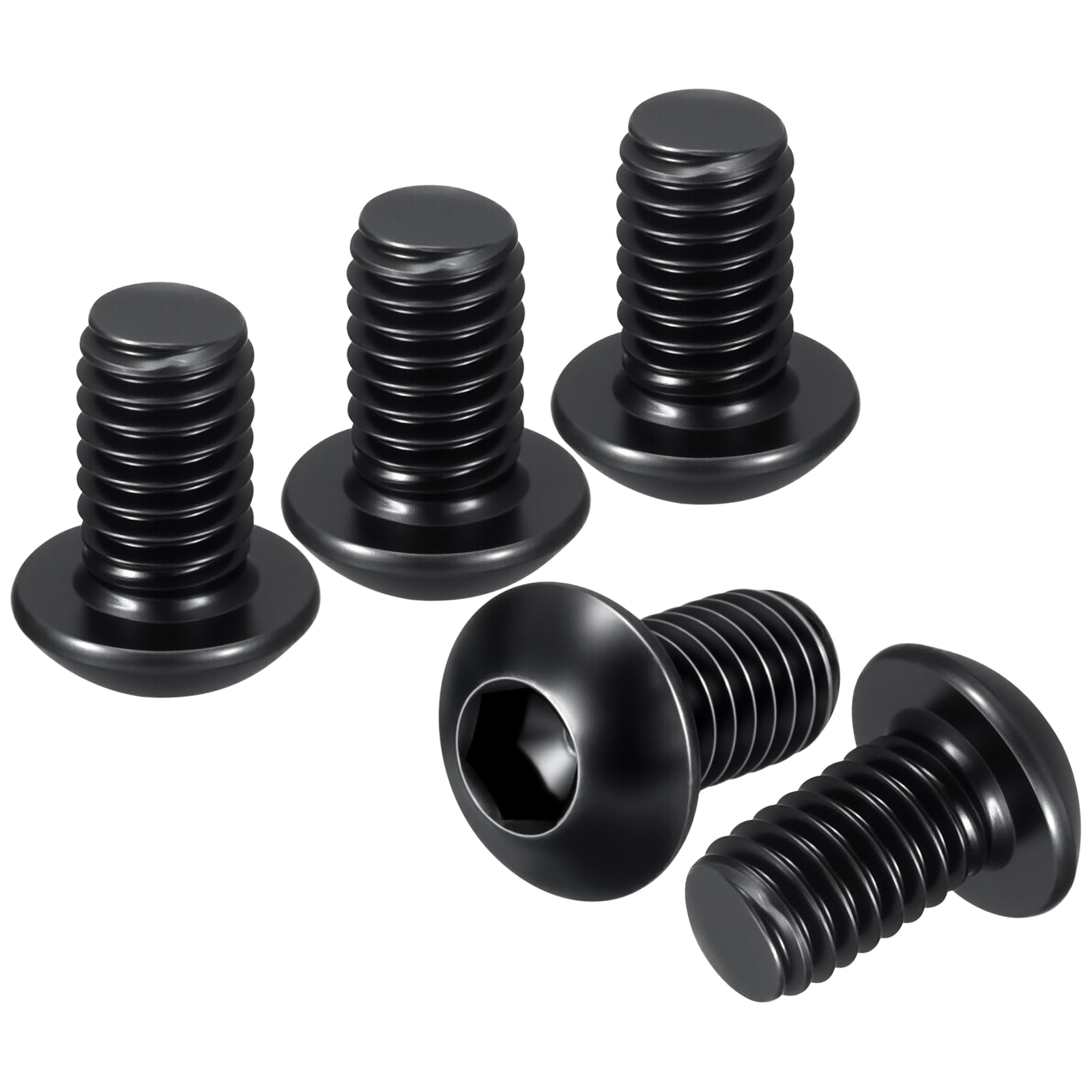 DTGN M6-1x10mm Button Head Socket Cap Screws - 25Pack - Good for Road Bicycle, Mountain Bike, Auto, Motorcycle - Carbon Steel Black Oxide - Hex Drive Fasteners โ image 1