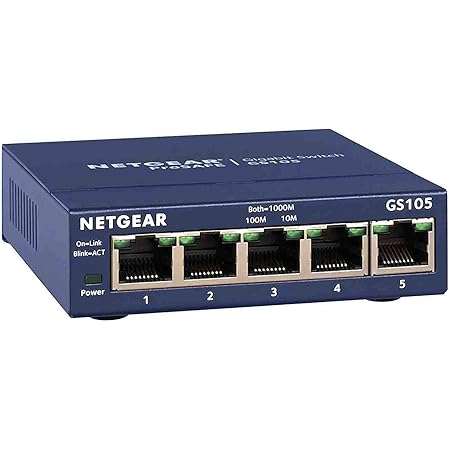 Netgear GS105GE Switch 5 Puertos 10/100/1000, Switch Gigabit ...