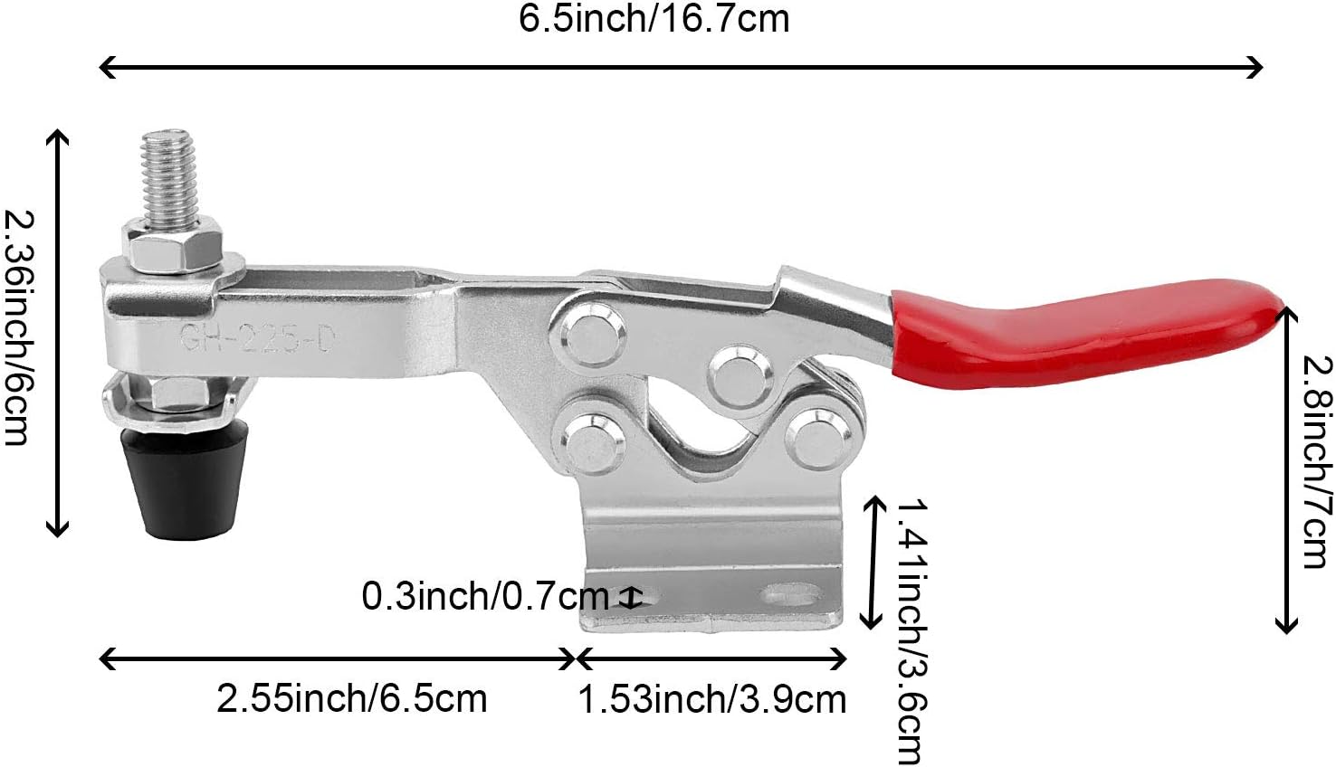 ZOENHOU 12 Pack 500 Lbs 225D Toggle Clamp, Quick Release Hold Down Toggle Clamps, Red Heavy Duty Antislip Clamp for Woodworking Jigs Welding Drill Press