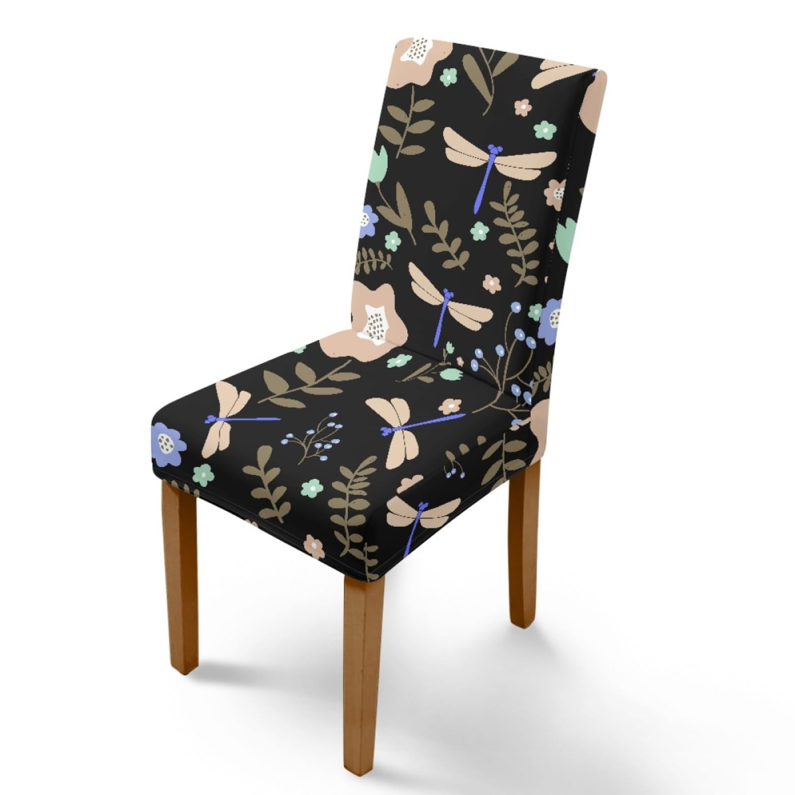 Chair Covers Camel Black Insects Dining Chair Covers for Dining Chairs 6 Stretch Spandex Washable Reusable Universal Dining Chair Cover Slipcovers Removable Protector for Kitchen, Party, Home Decor