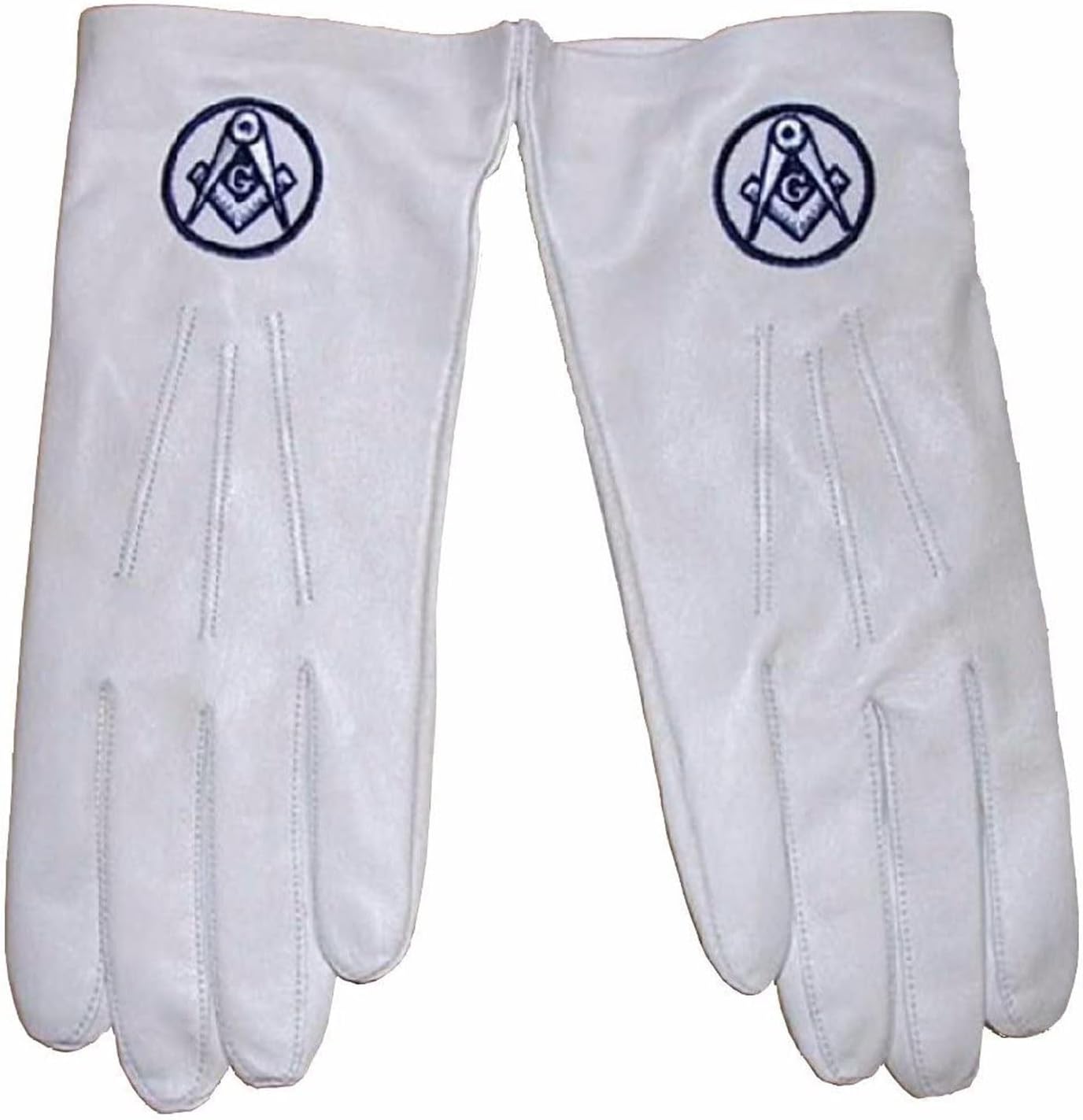 BRICKS MASONS Soft Leather Masonic Gloves With Square Compass Embroidery