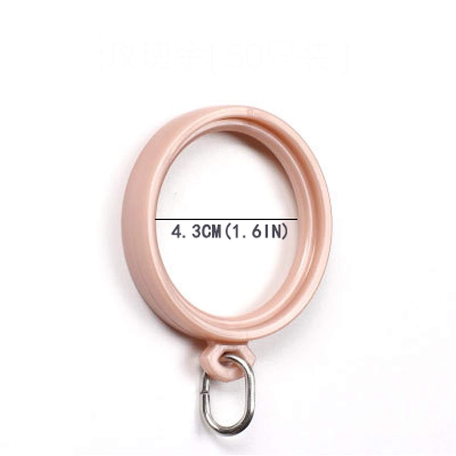 Anelli per Tende 50 pz Silenzioso Denso Anello Anello Anello Doccia Tenda appesa Fibbia Tenda Gancio Accessori Fibbia dal Vivo Fibbia Anello Tenda in plastica Ganci per Tenda Doccia Anelli