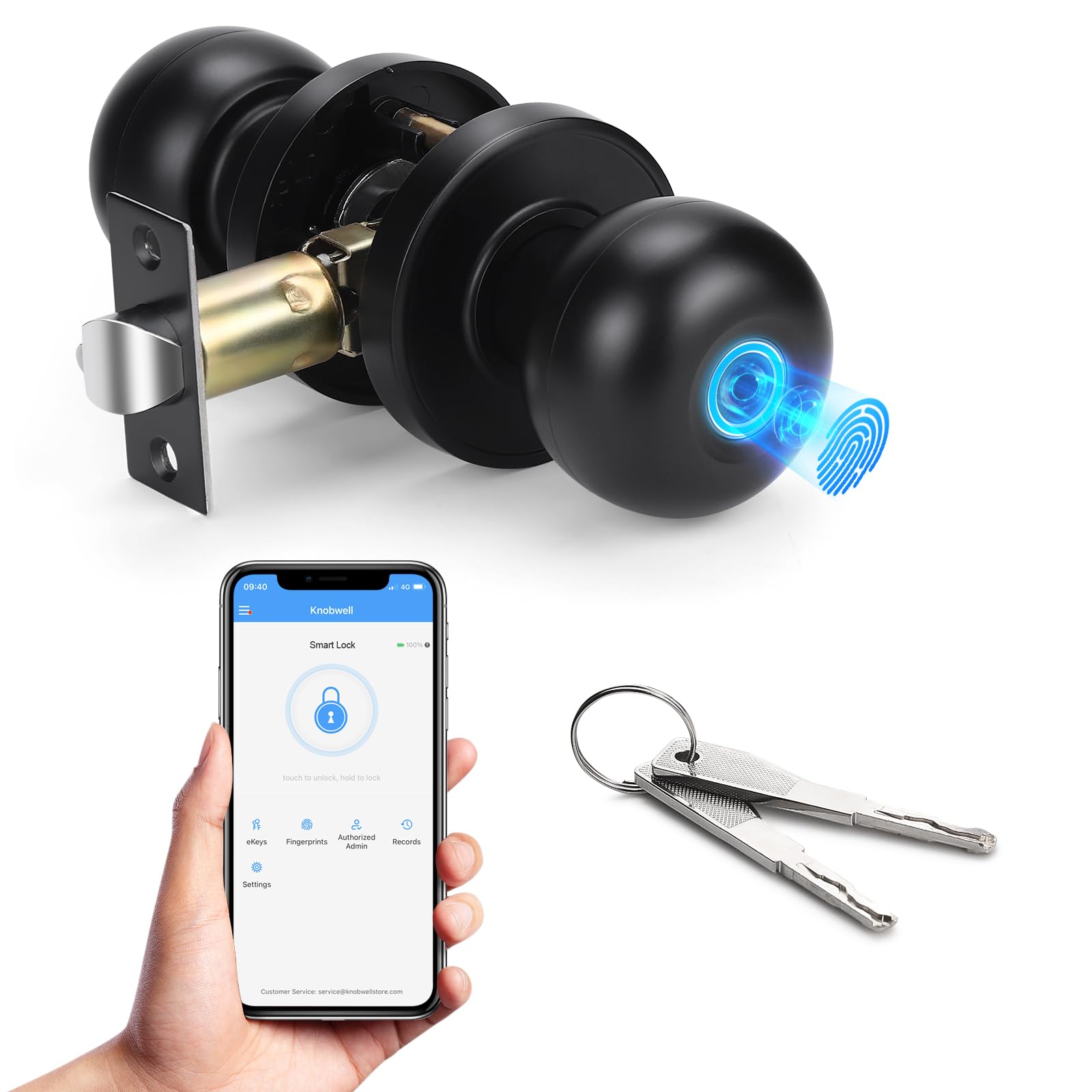 Smart Fingerprint Door Knob - Keyless Entry -8