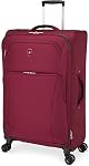 ATLANTIC Artisan III Carry-On Luggage — Lightweight, Water-Resistant Suitcase with 8 Spinner Wheels and Lockable Zipper Puller Heads — Blue, 19-inch