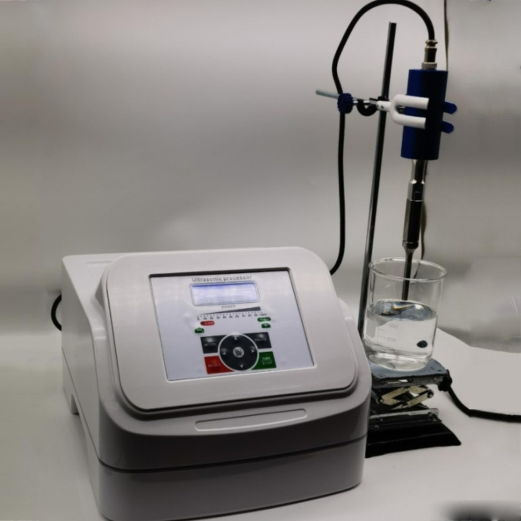 Ultraschall-Homogenisator/Emulgator für Labore, Emulgator, Dispergierer, Zellaufschlussmischer, Arbeitsfrequenz 20 kHz, mit Titansonde (2, 3, 4, 6, 8, 10 mm), Verarbeitbares Volumen<600 ml (3-mm-S