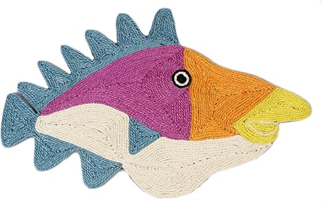Cartoon Fish Hemp Rope Cat Scratcher Toys (Blue) Cartoon Fish Hemp Rope Cat Scratcher Toys (Blue)