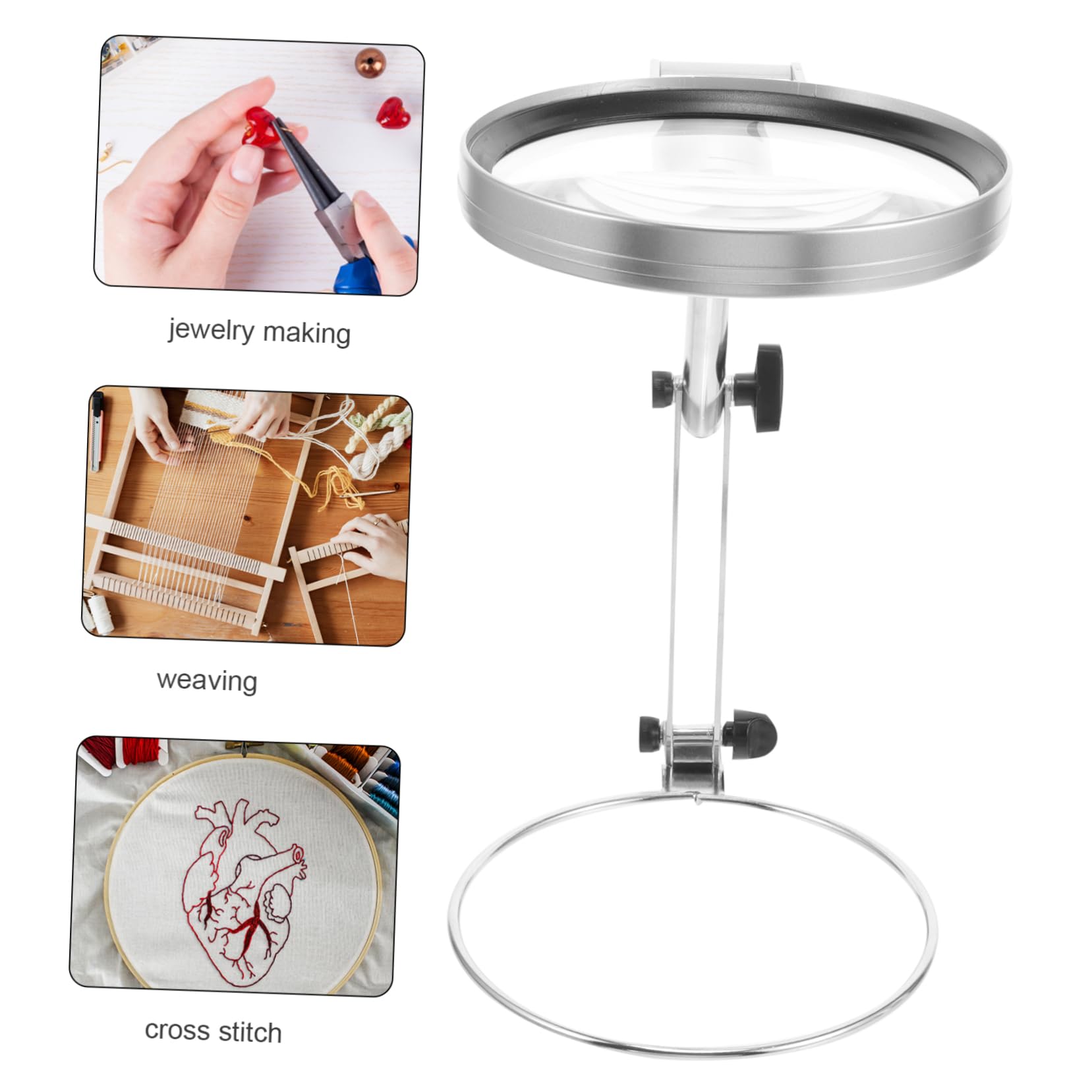 STOBOK Lampada Lente d Ingrandimento Mani Libere Supporto Luce Confortevole Per Cucito Punto Croce Creazione Di Gioielli e Lavoro Artigianale