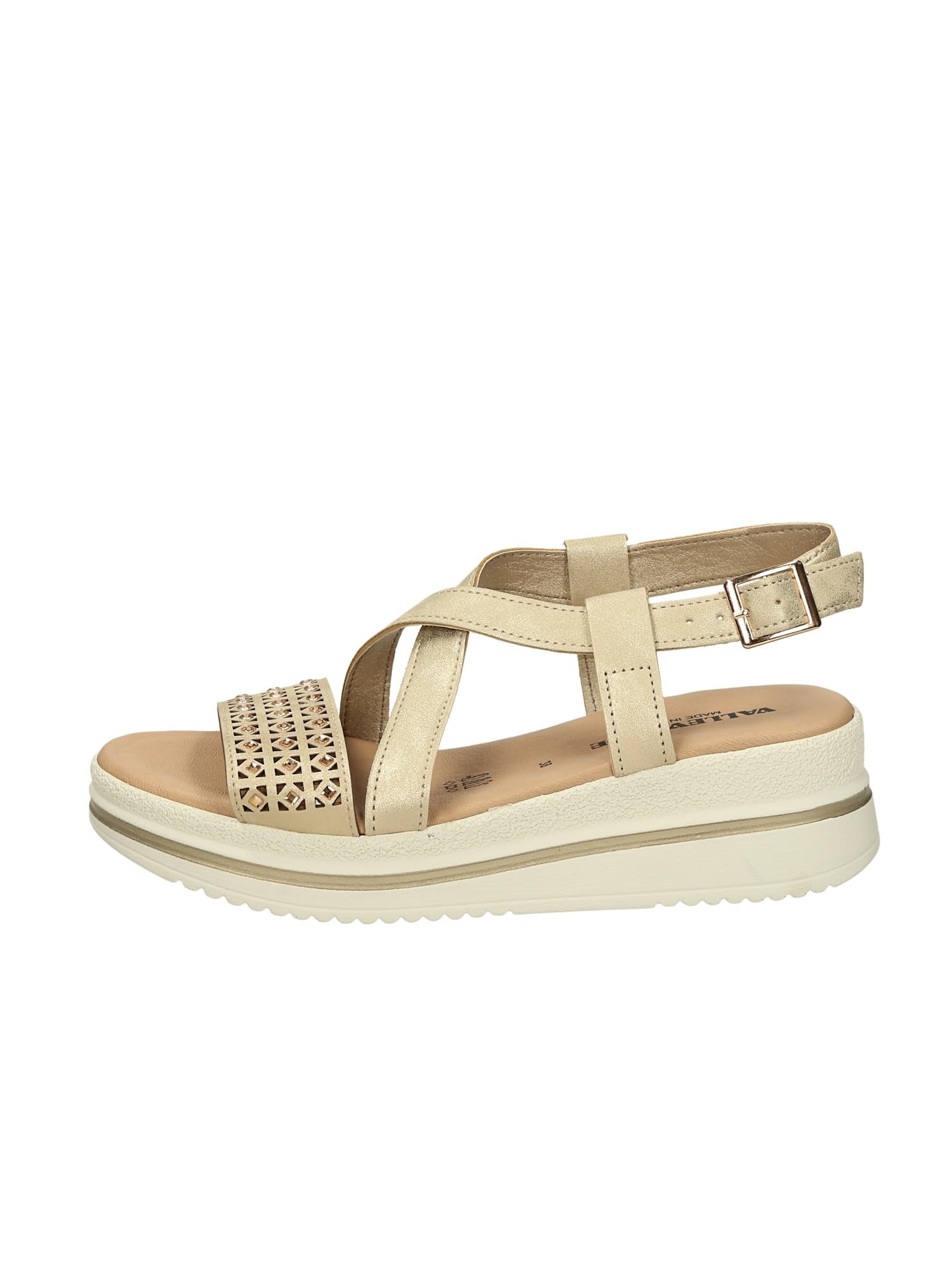 Valleverde Sandali Donna V55101 Pelle White o Gold