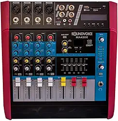 Mesa de Som Amplificada 400W 4 OHMS MA420X 4 Canais Soundvoice