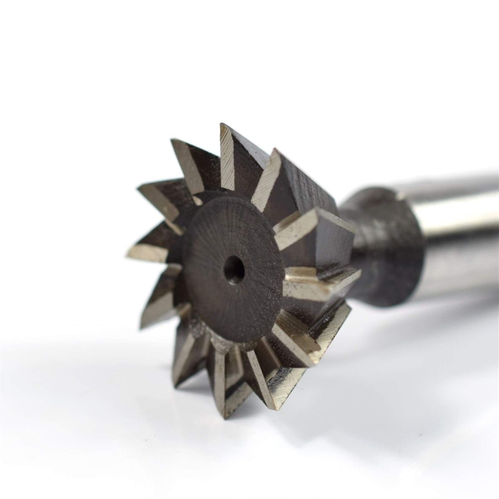 Lcuih-sk Schaftfräser gerader Schaft CNC Fräser, 45/60 Grad HSS Schwalbenschwanz Fräser CNC-1pc, Glatt scharf (Cutting Edge Length : 1pc 12x45Degrees)