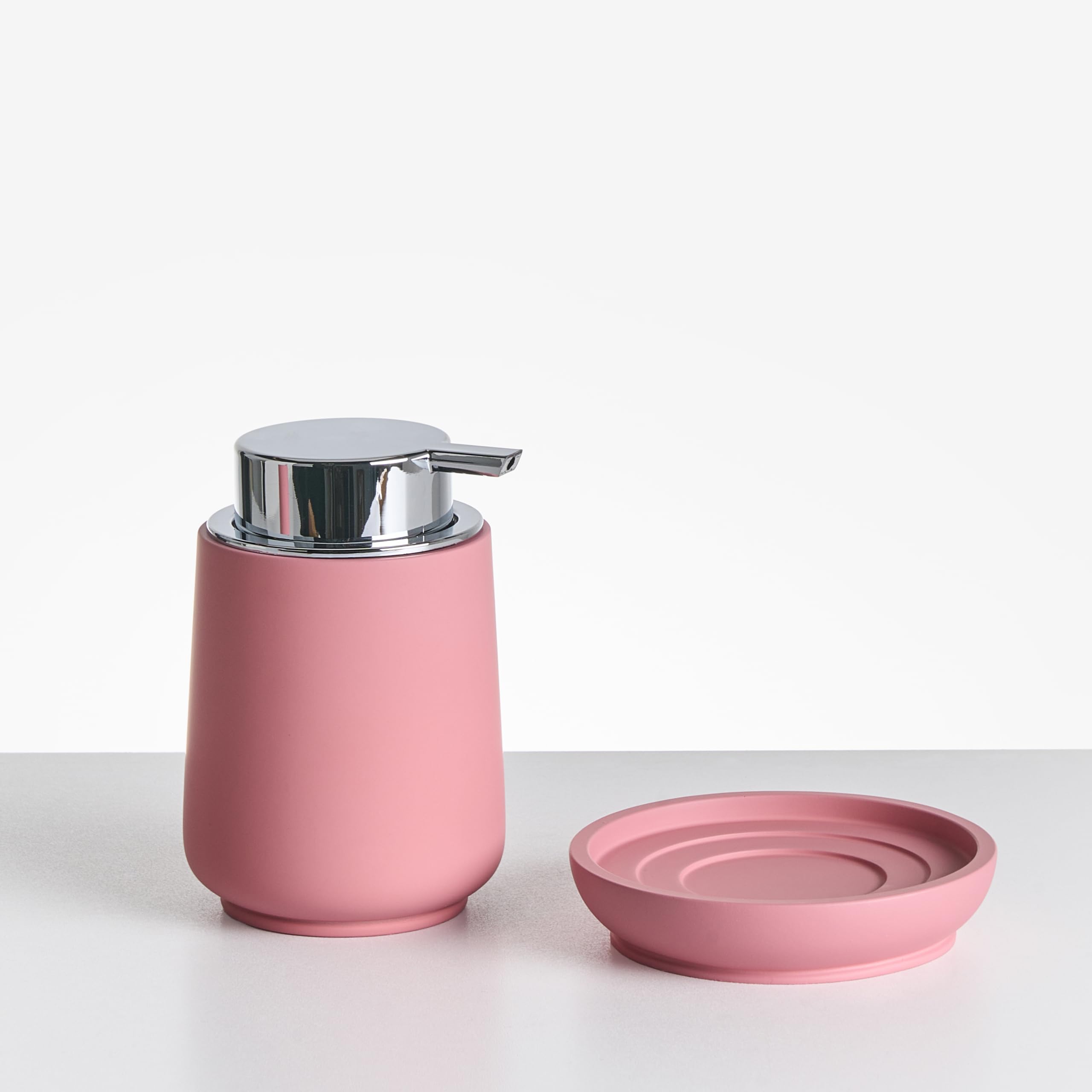 Badaccessoires Set 4-teilig Kunstharz rosa Badausstattung Bad-Zubehör Suches