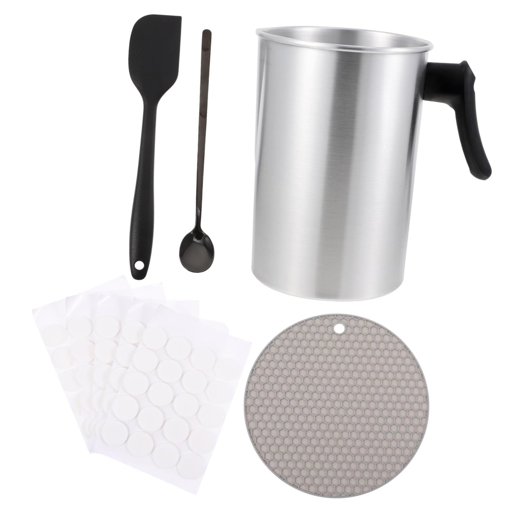 Operitacx Juego de Fabricación de Velas Diy, Crisol de Cera de Acero Inoxidable 3 L, Fácil de Usar para Principiantes y Profesionales en Fiestas y Cumpleaños Color Aleatorio