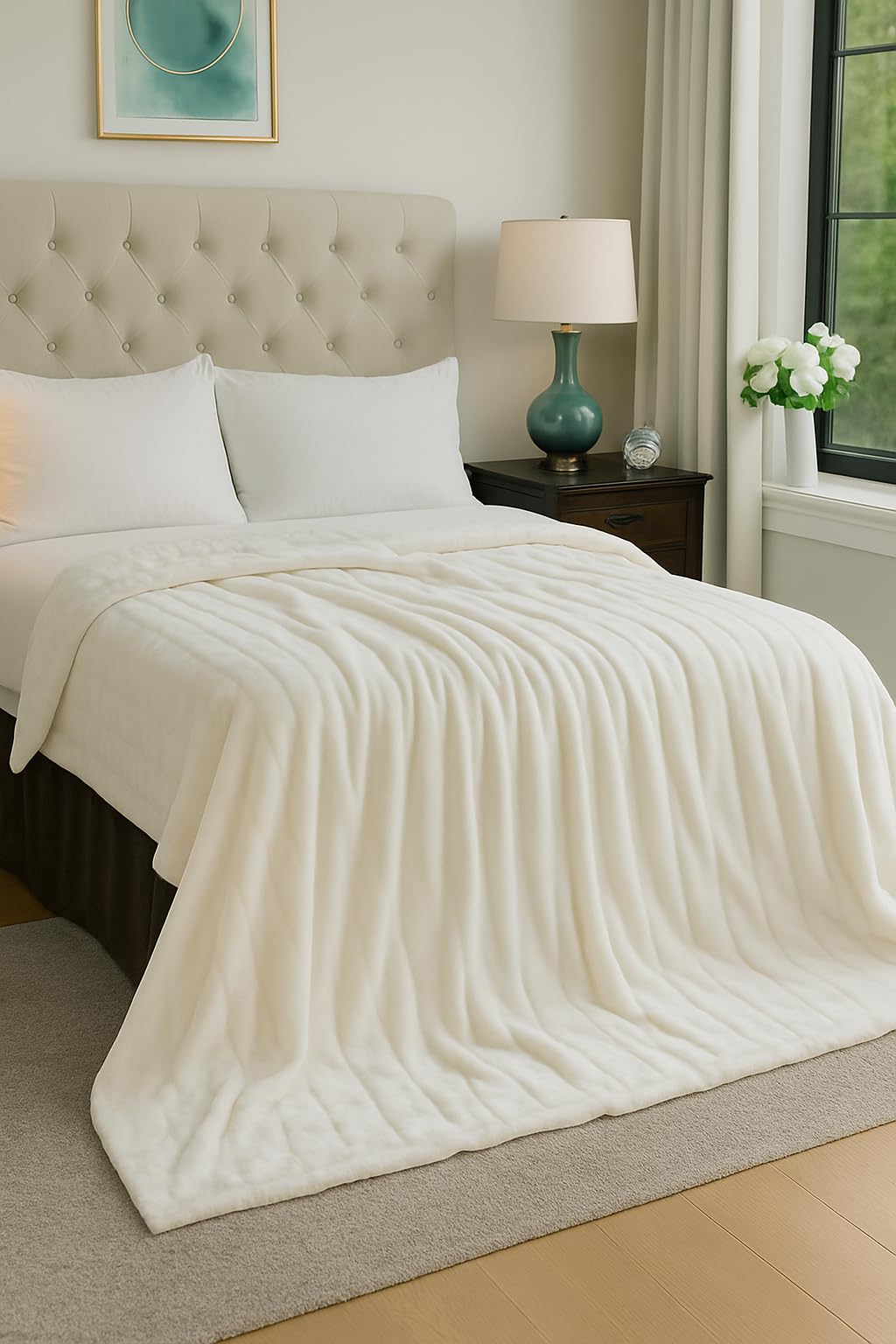 Brandsseller knuffeldeken imitatiebont dubbelzijdig XXL 220x240 cm – Warme kunstbontdeken voor bank en bed, luxe woondeken plaid, comfortabel & zacht - 100% polyester, wasbaar – Rood