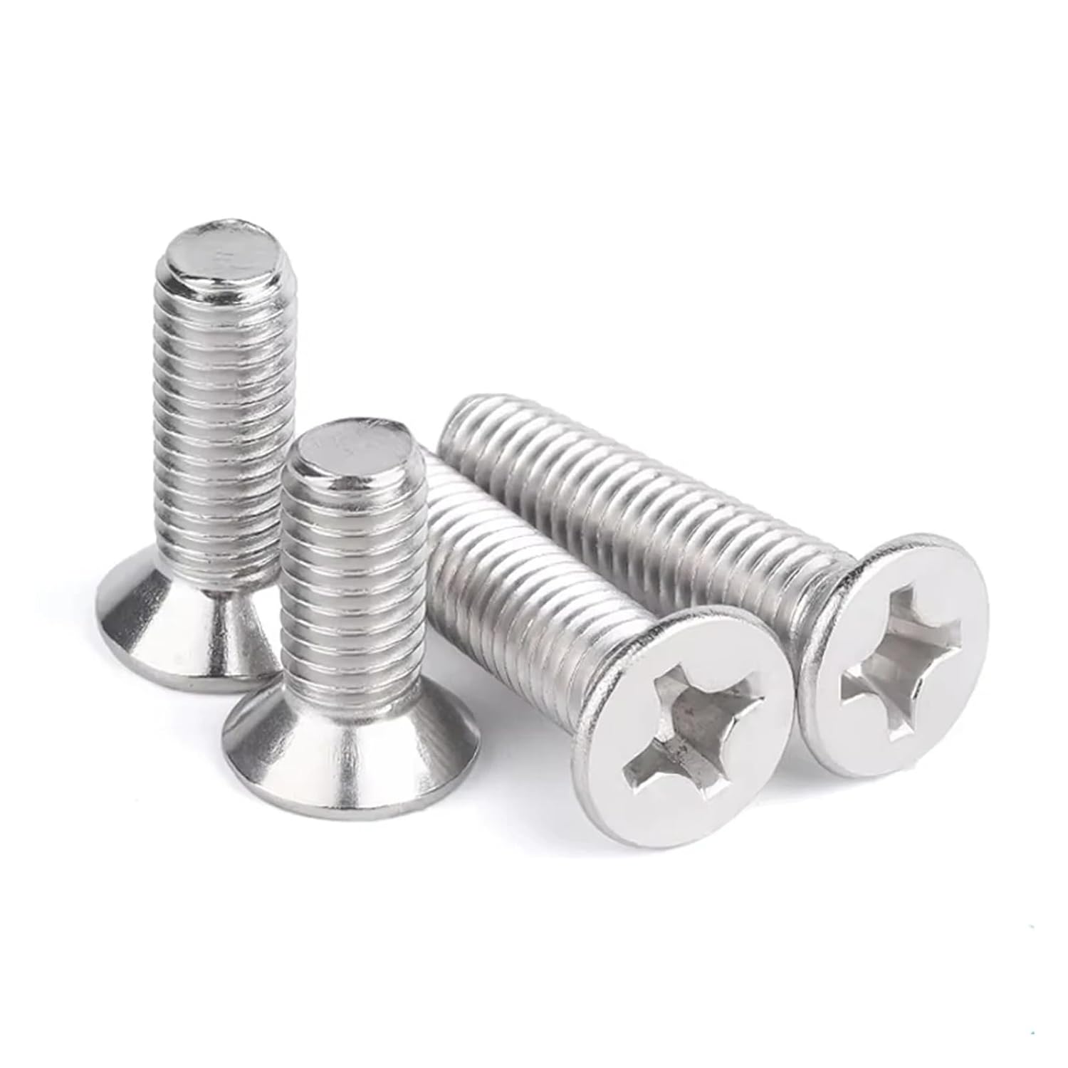 GB819 2# 3# 4# 5# 6# 8# 5/32-32 SUS304 Stainless Steel Cross recessed countersunk Head Cross Screws(2-1I2,8-32 UNC (10Pcs))