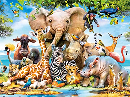 Pintoo Jigsaw Puzzles 1200 Piece For Adults - Howard Robinson - Africa Smile - Easy Storage Snug Interlocking Plastic Puzzle No Glue Required [H2043] #TOP24