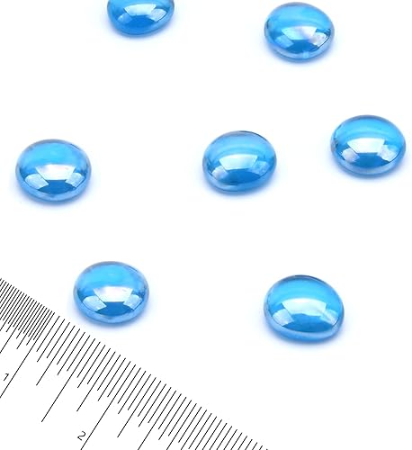 Miniatura 2 de GasSaf Cuentas de vidrio de fuego azules para hogueras al aire libre, chimenea, sustituye a los troncos de gas existentes y rocas de lava, vidrio de