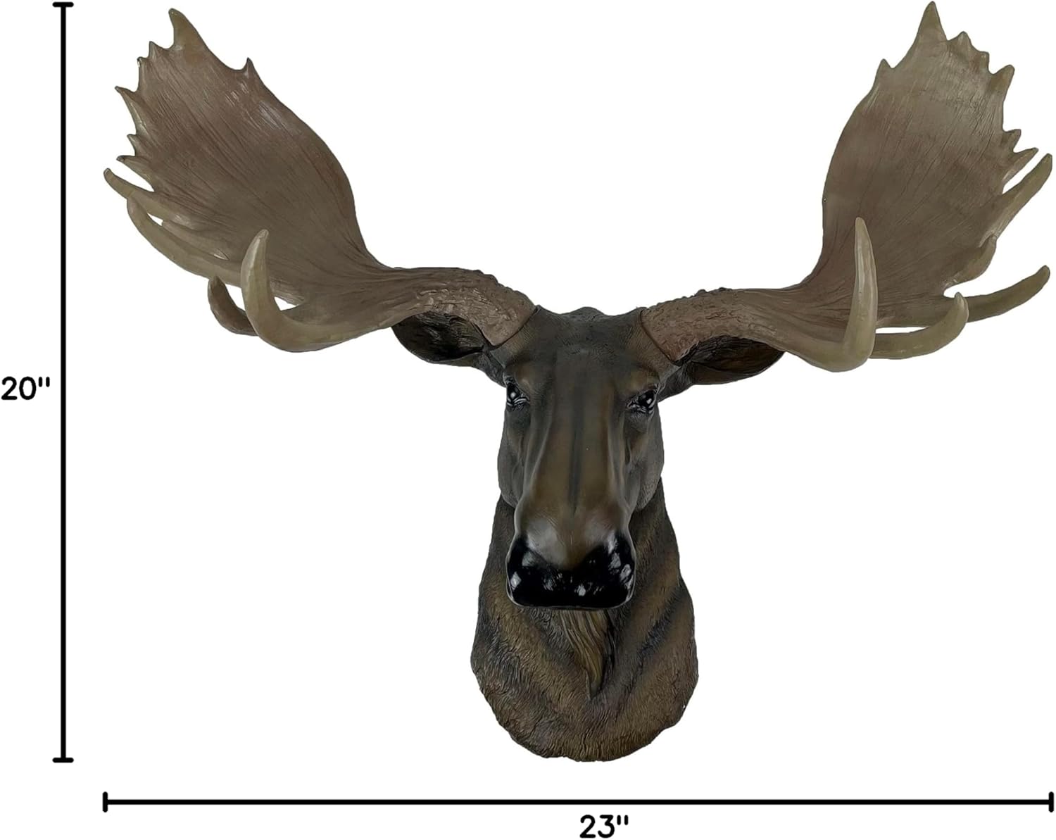 DWK North American Moose Head Bust Resin Wall Hanging 23 Inches Long
