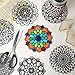 18 Pack Color Mandala Window Clings DIY Stained Glass Kits Suncatchers for Windows Arts and Crafts DIY Kit for Adults Mandala Sun Catcher for Beginner Kids Teens, 6 x 6 Inches