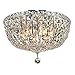 Elegant Lighting 2528F18C/SS Tranquil Collection 8-Light Flush Mount Swarovski Strass/Elements Crystals with Chrome Finish