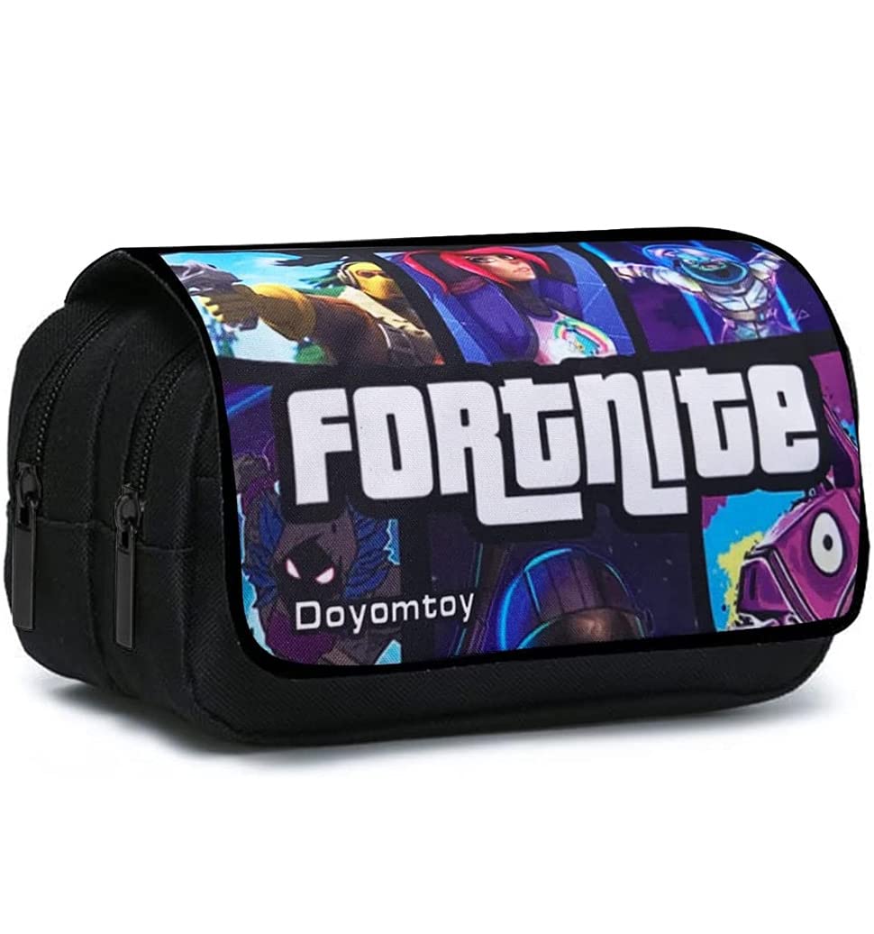 PAWT School Pencil Case, Large Capacity Pencil Bags, Game Theme Pencil Case for Children Stationery Storage for Students Teens (A)