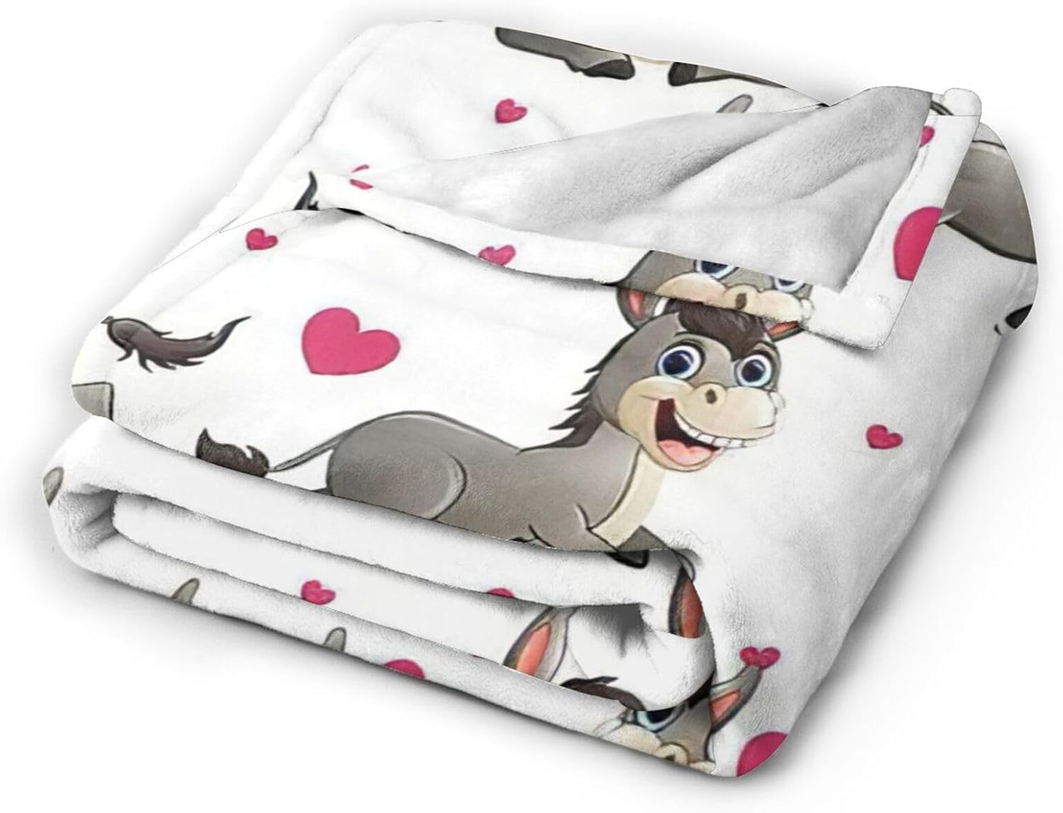 Donkey Blanket Donkey Throw Blanket Cute Animals Stuff Decor Merch Cozy Flannel Soft Warm Plush Lightweight Bedding Gifts for Girl Woman Sofa Bedding Couch 50"X40" - Image 2