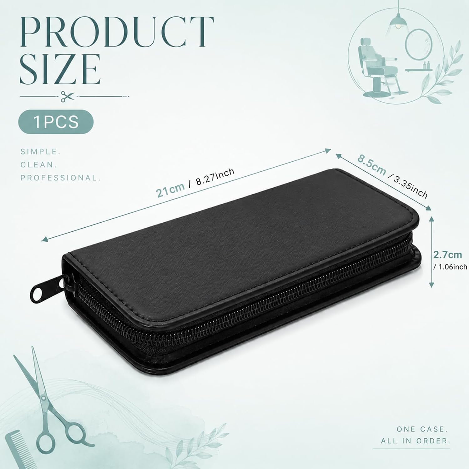 Shear Case, Scissors Bag Hair Shear Scissor Case Hairstylists Scissors Organizer Bag Professional Shears Holder Scissor Storage Pouch for Hairdresser, Black