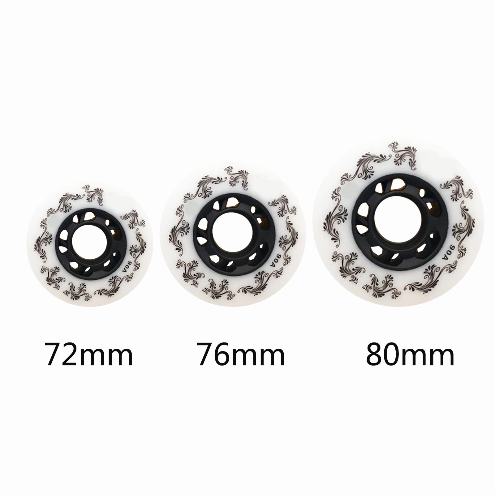 Generico Rotelle per Pattini in Linea Esterno Interno Confezione da 8 Ruote di Ricambio Premium Ruote di Ricambio per Skate in Linea Pattinaggio Resistenti all'Usura da 72 mm, 76 mm E 80 mm