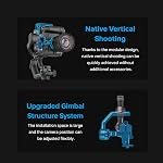 FeiyuTech SCORP-C Stabilisateur de caméra Gimbal portable pour appareil photo sans fil et sans fil pour Sony/Canon/Nikon/Panasonic/Fujifilm,Max 5.51lbs Professionnel 3-Axis Stabilisateur vidéo,Autorisé par l'autorité officielle