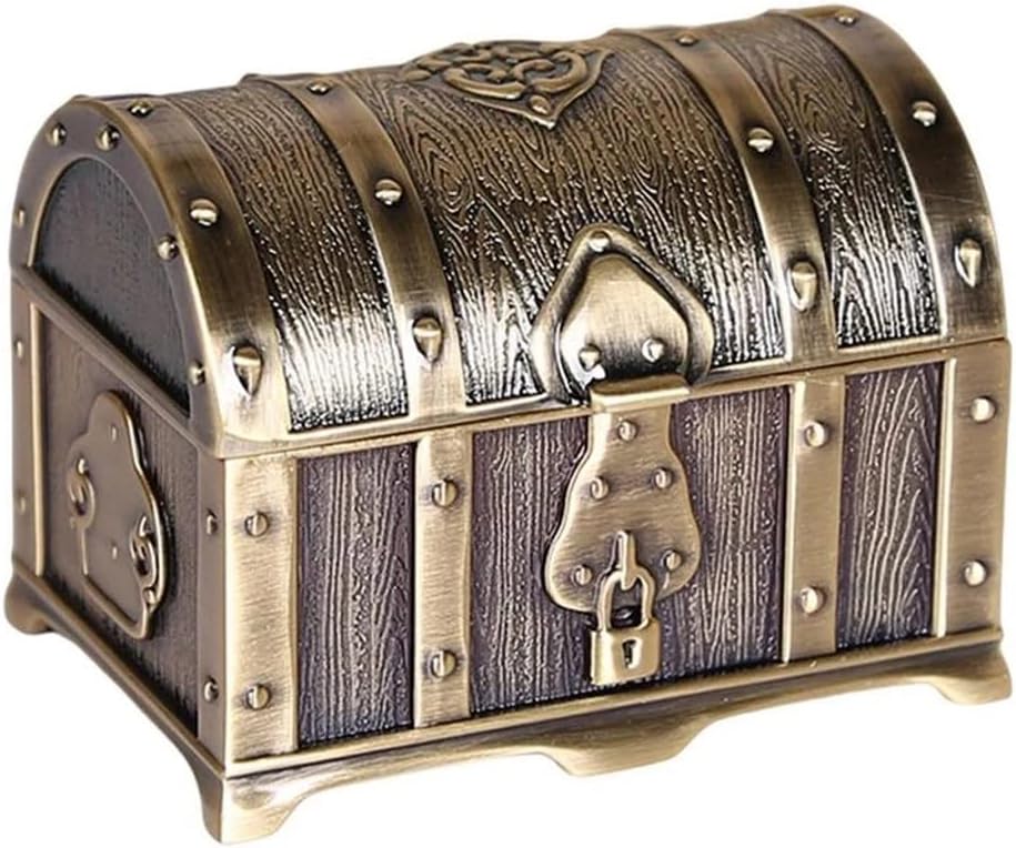 アンティーク】バーガンディ レザー ジュエリー アクセサリーボックス