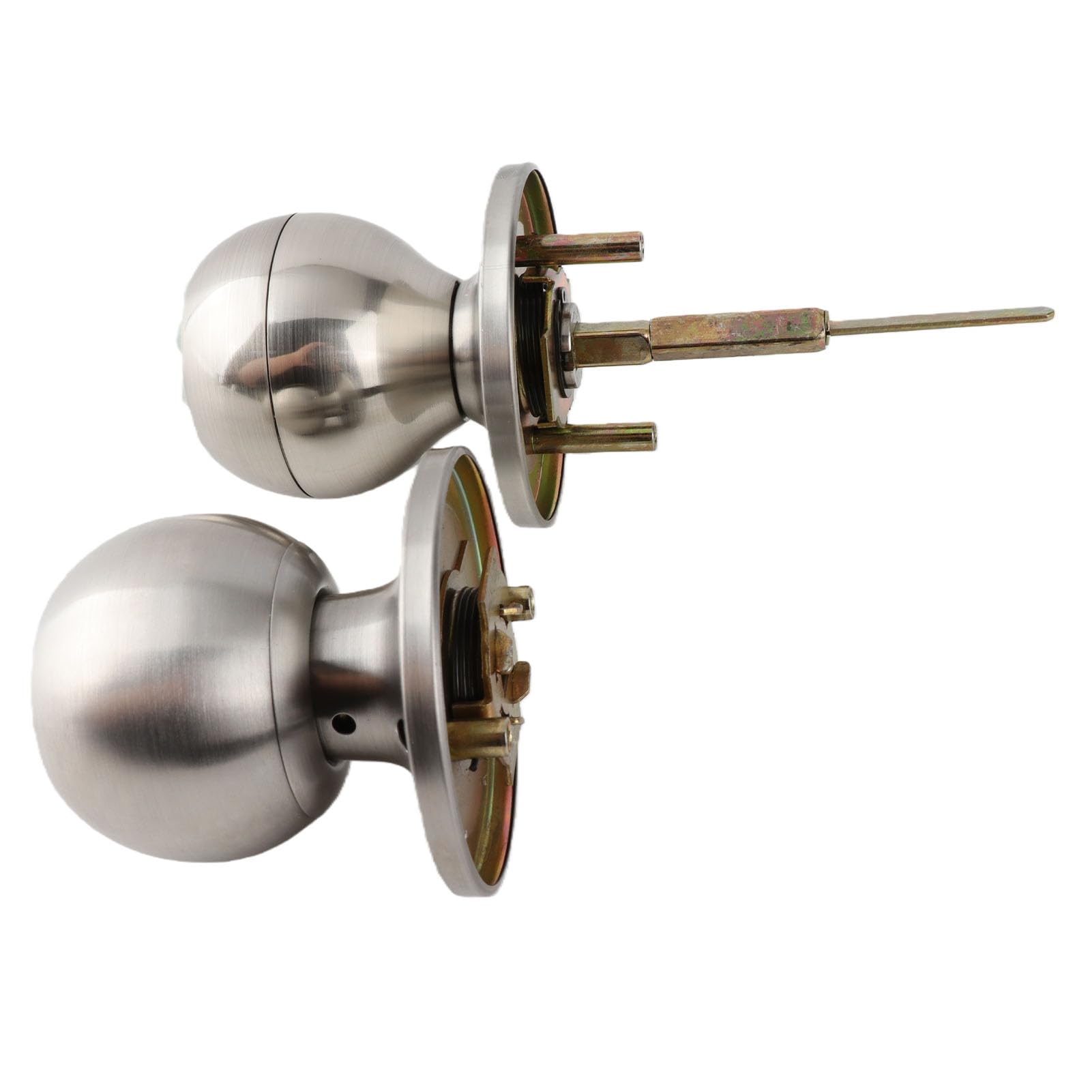Maniglia Elettronica con Tastierino E Chiave per Porte Da 35-55Mm argento | Design Sferico in Metallo, Ideale appartamenti Uffici, Meccanismo di Blocco Sicuro, Finitura argento Elegante